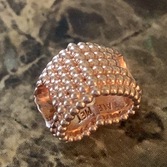 Authentic Pandora 14k Rose Gold Plated Beaded Open Heart Charm ALE MET New WOT - Picture 6 of 7